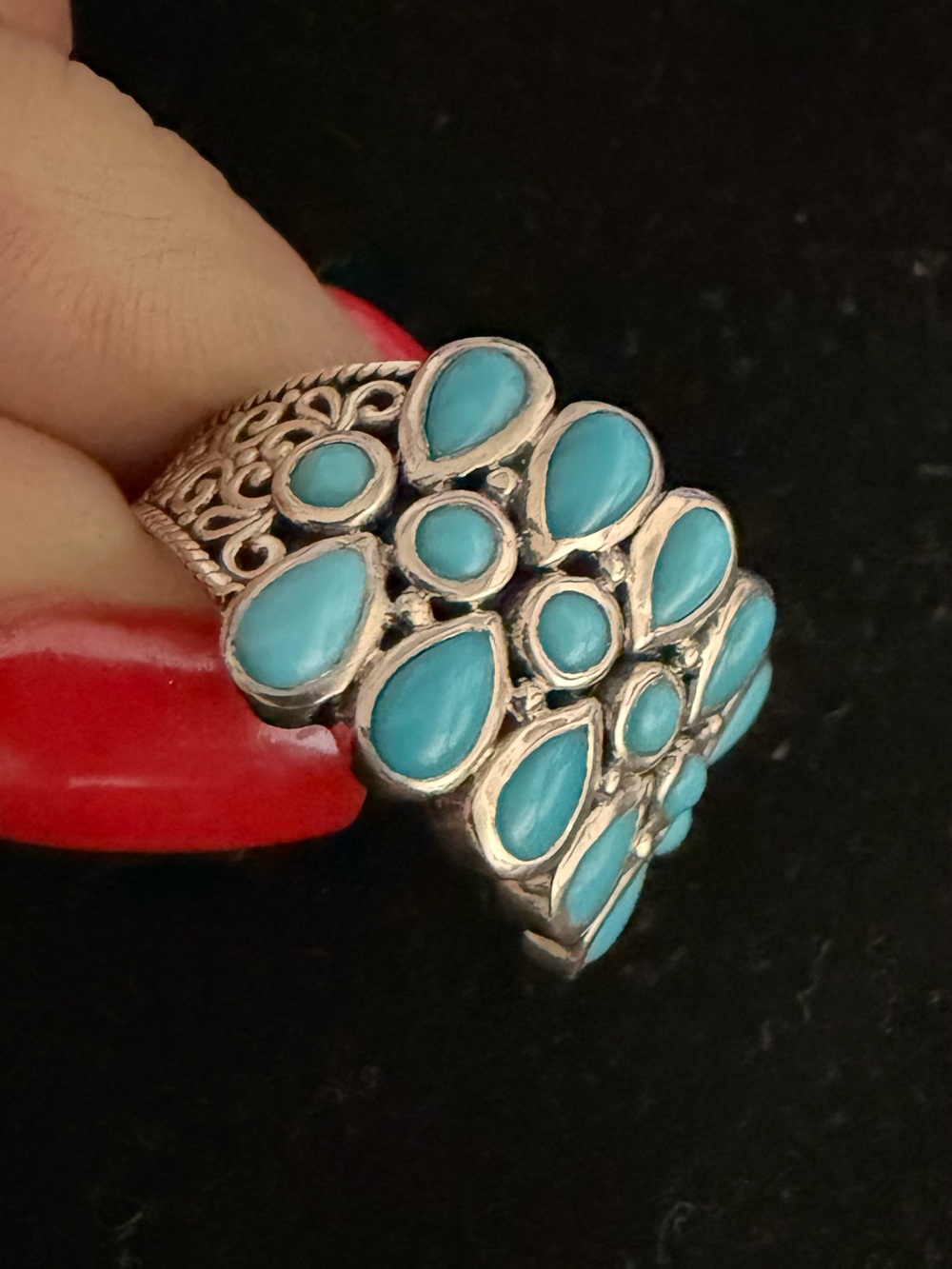 Samuel B Amanzi sterling silver sleeping beauty turquoise ring